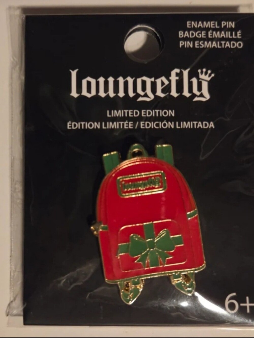 Loungefly Pin Limited Edition Christmas Holiday 2021 Mini Red Backpack Enamel
